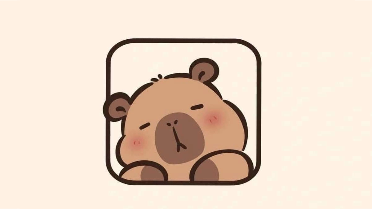 Nền laptop hình nền máy tính Capybara cute