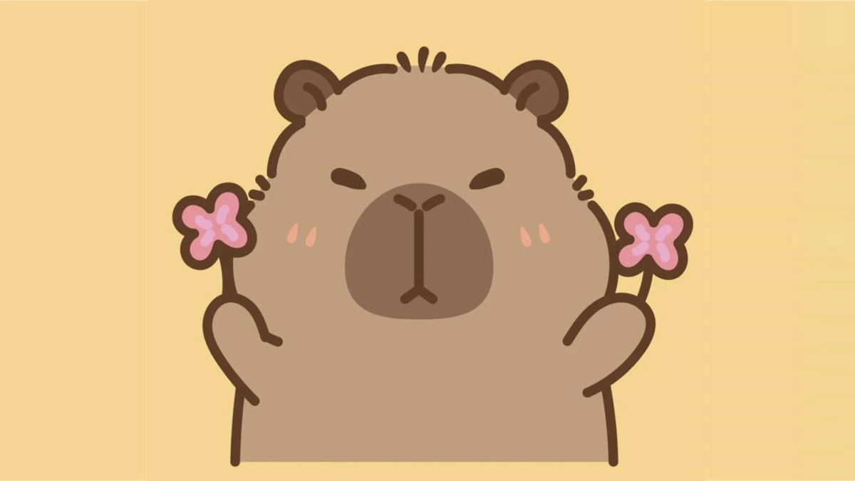 Hình nền máy tính đẹp Capybara tinh tế
