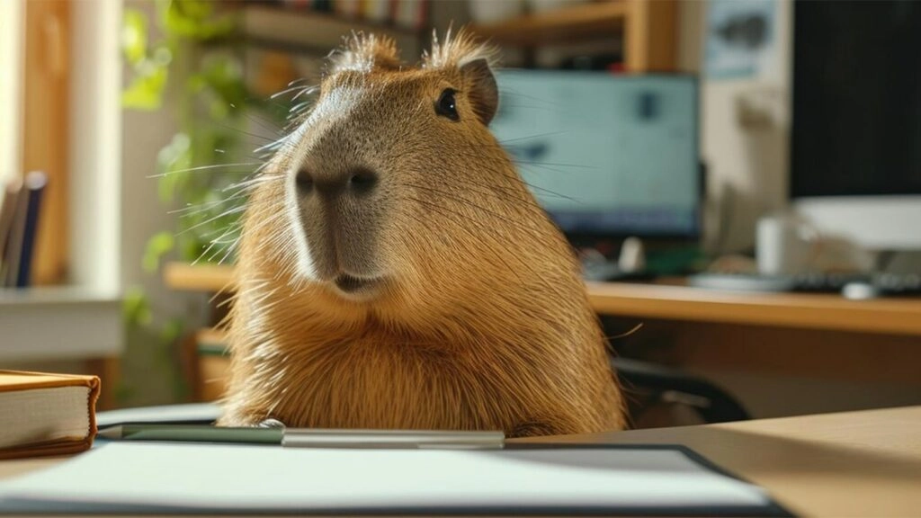 Hình nền Capybara 4K chân thực