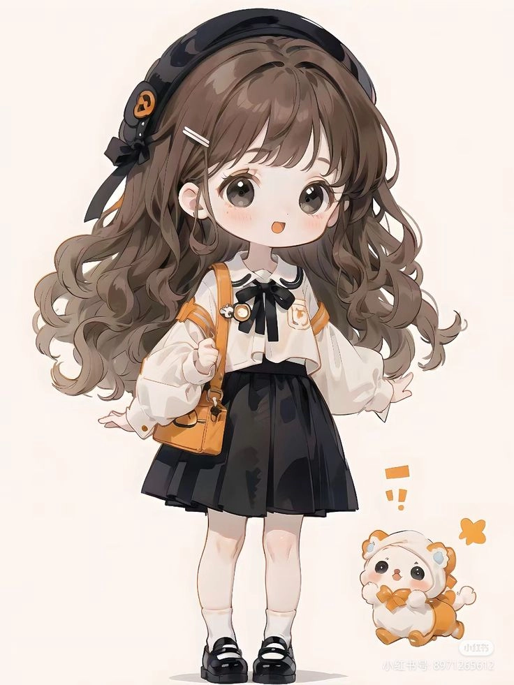 Ảnh nền cute chibi nhẹ nhàng đầy màu sắc