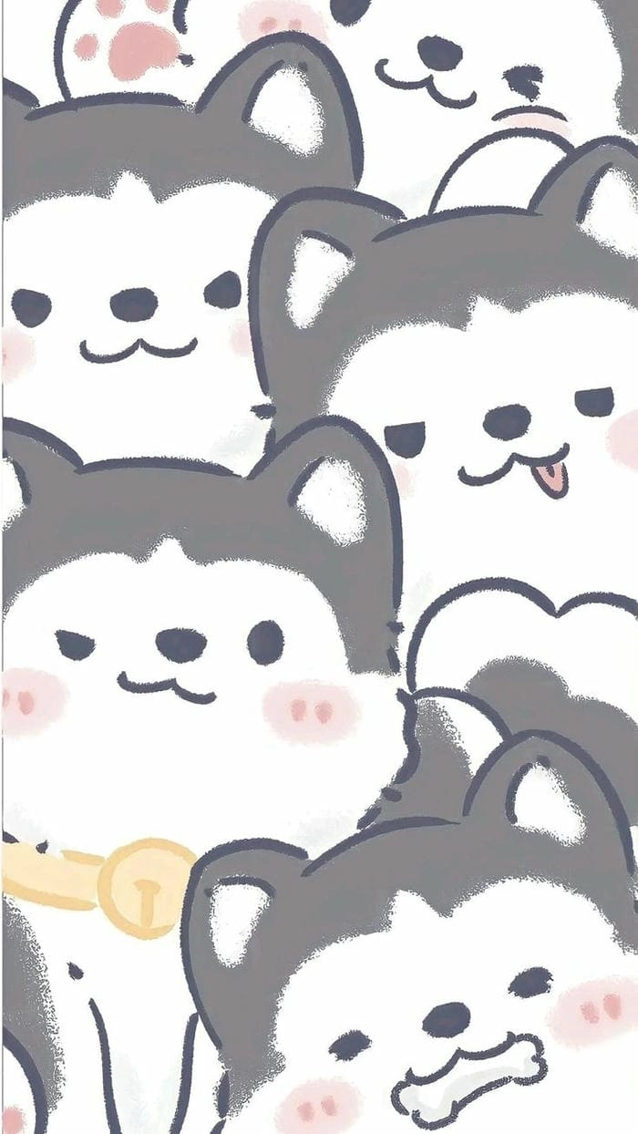 Hình nền chó cute chibi nhìn là muốn nuôi