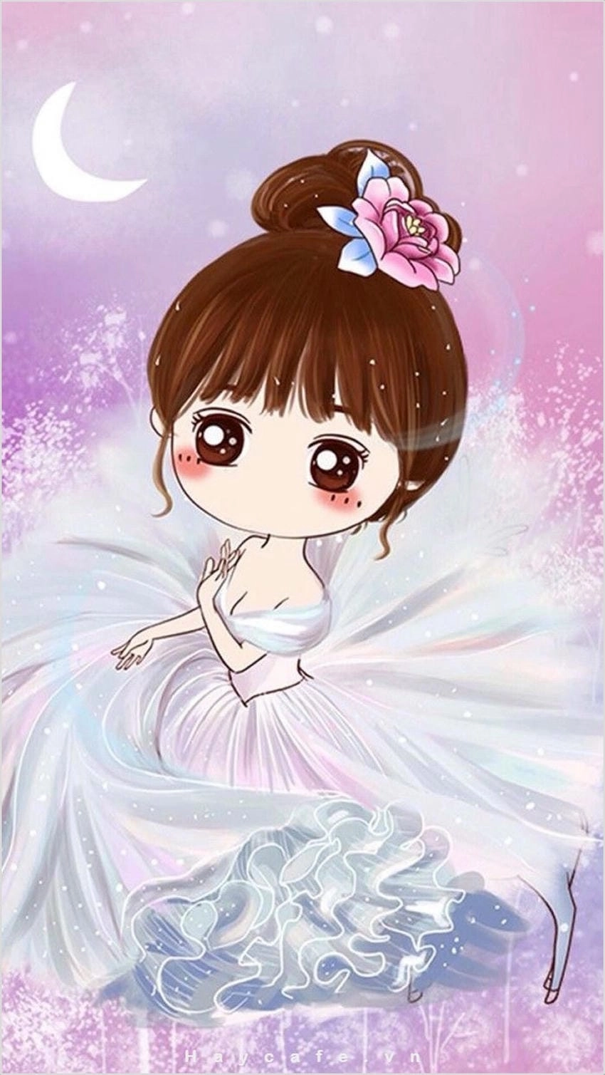 Hình nền điện thoại cô gái dễ thương nhẹ nhàng