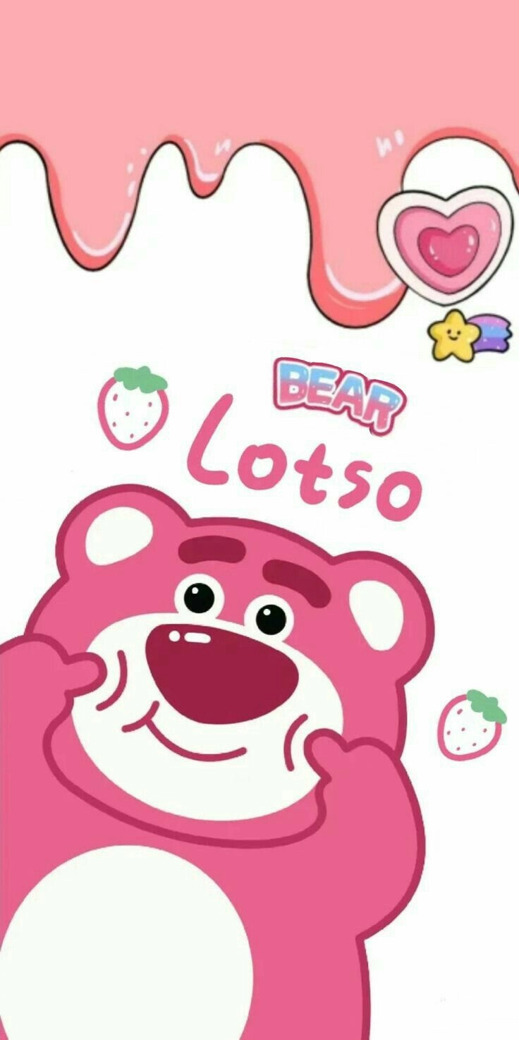 Gấu Dâu làm hình nền đẹp dễ thương siêu ngọt ngào