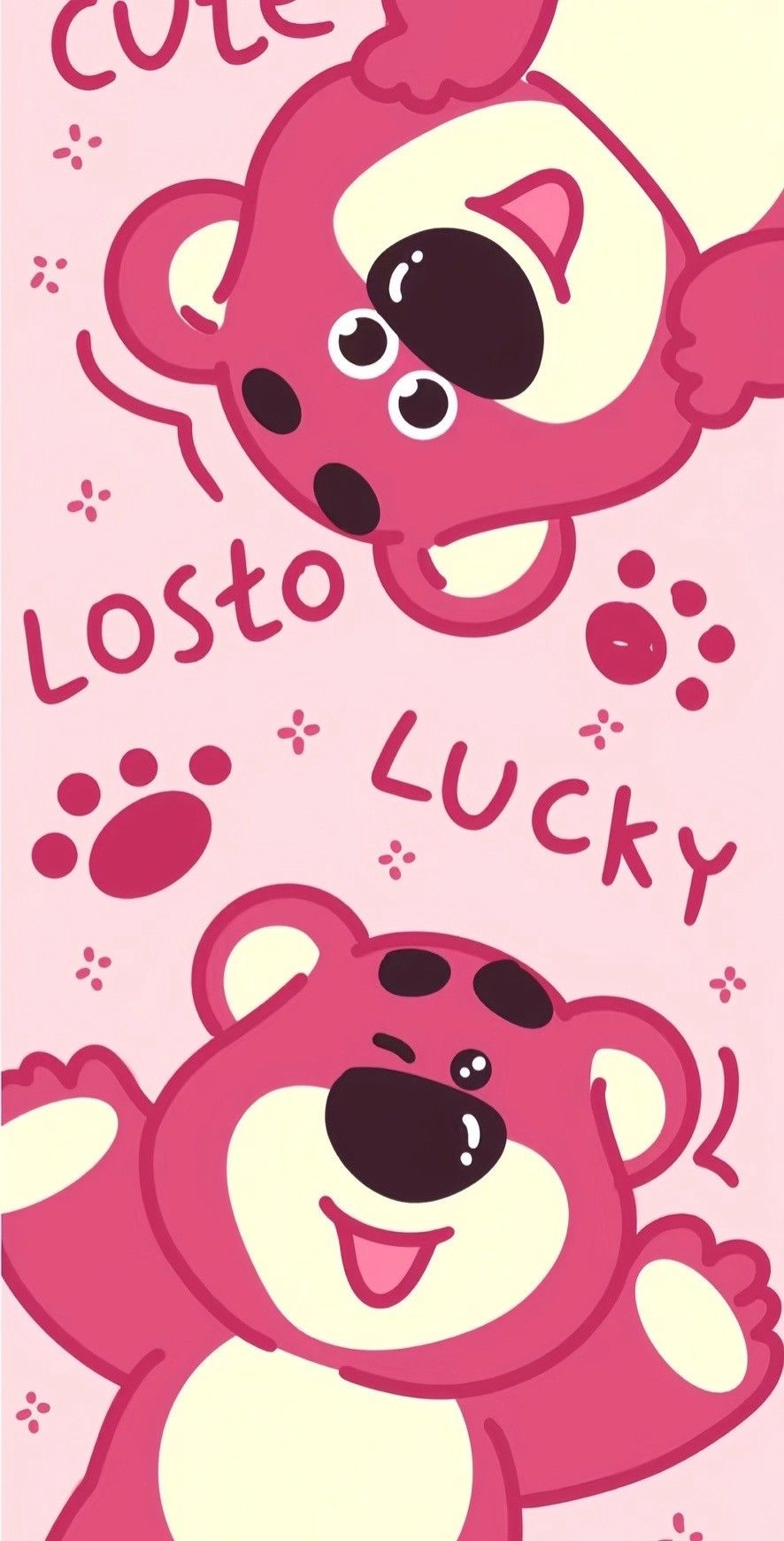 Hình nền gấu Dâu cute chibi dễ thương nổi bật