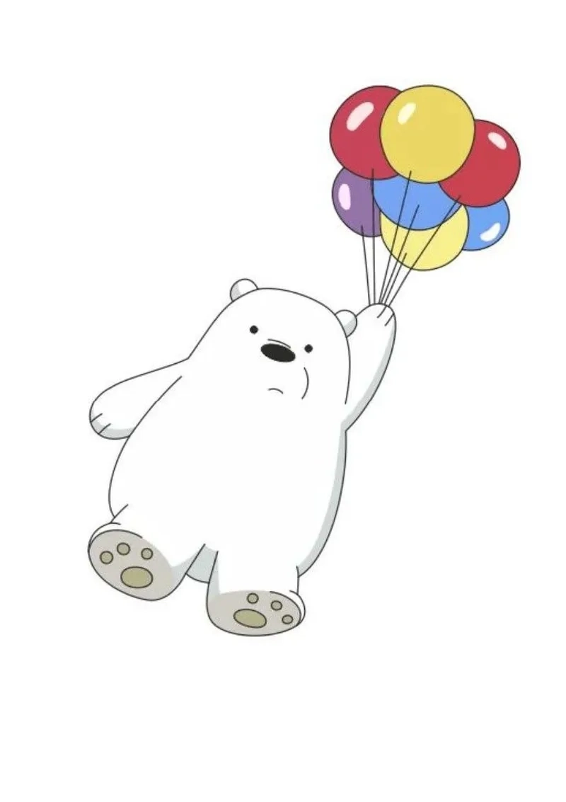 Hình nền gấu trắng dễ thương tinh khiết