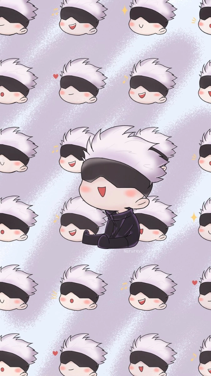 Hình nền Gojo Satoru chibi siêu dễ thương
