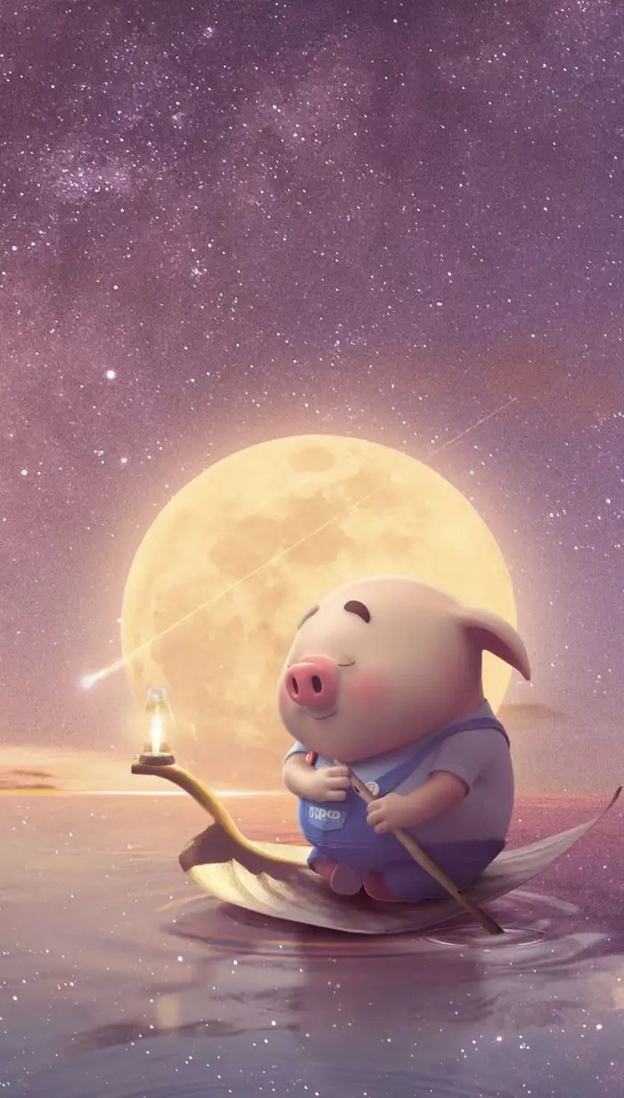 Hình nền điện thoại heo cute siêu dễ thương