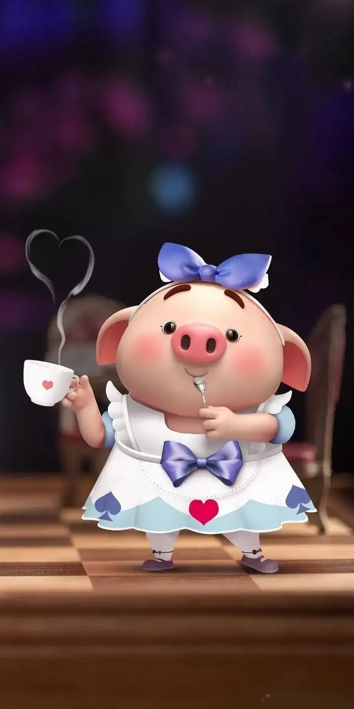 Hình nền điện thoại con lợn đáng yêu bắt mắt