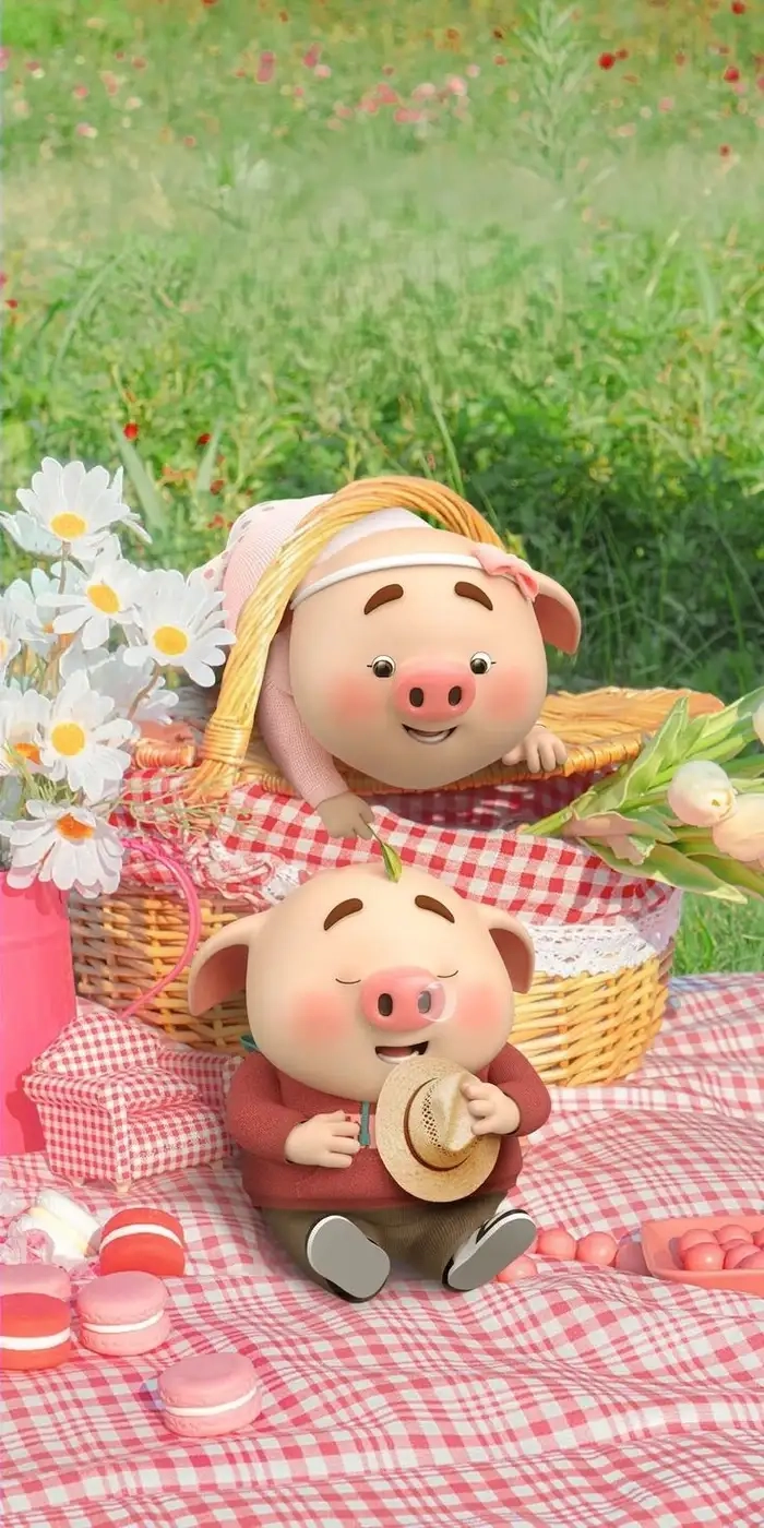 Con lợn cute làm hình nền sinh động hấp dẫn
