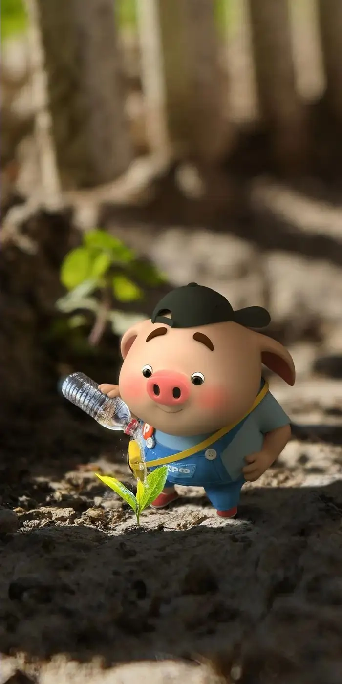 Hình nền con lợn cute tinh tế mềm mại thu hút