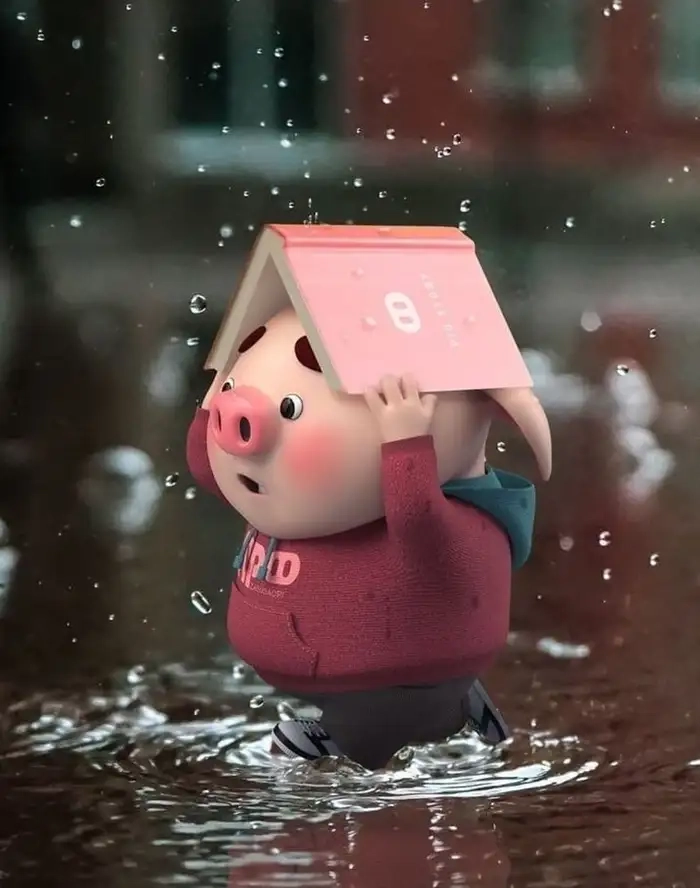 Hình ảnh lợn cute ngộ nghĩnh làm nền điện thoại