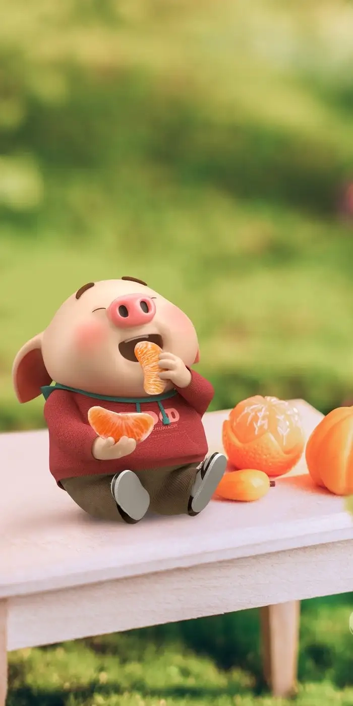 Ảnh heo cute chibi mềm mại tươi sáng bắt mắt