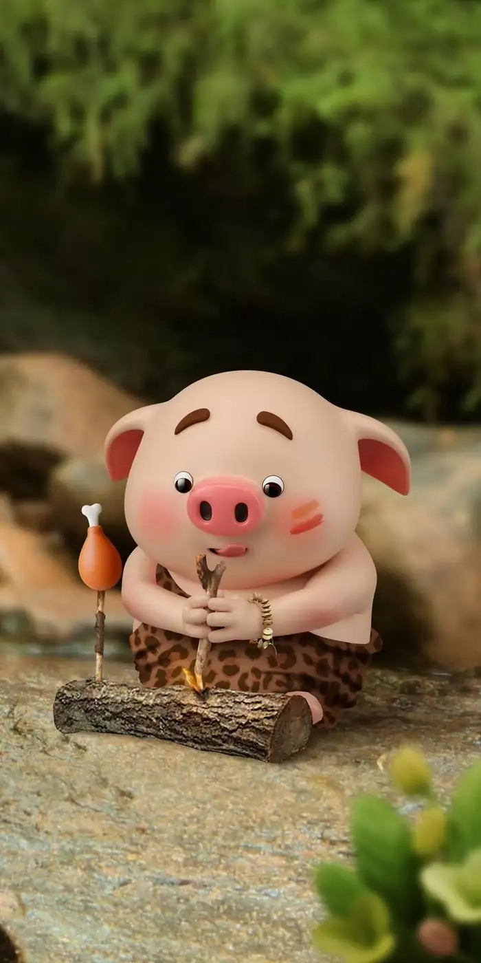 Heo chibi dễ thương làm hình nền siêu dễ thương