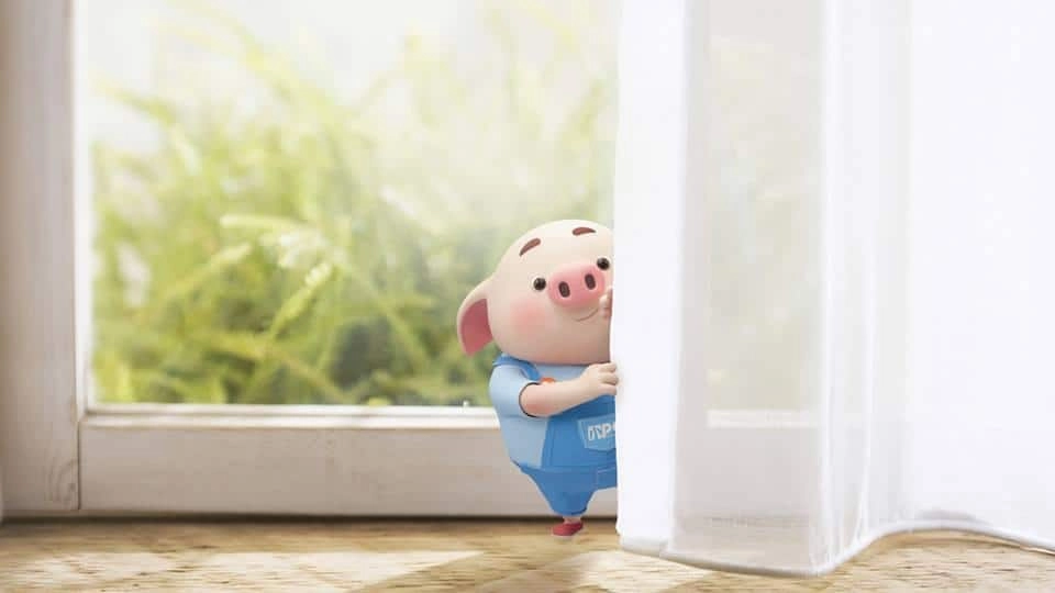 Hình nền máy tính con heo ngộ nghĩnh đáng yêu
