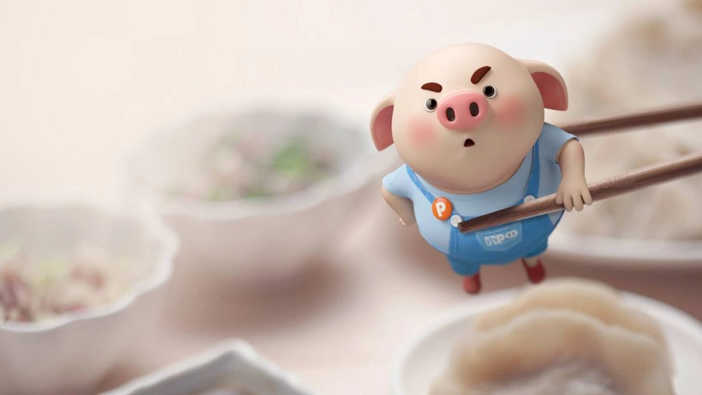 Hình nền con heo dễ thương cho máy tính