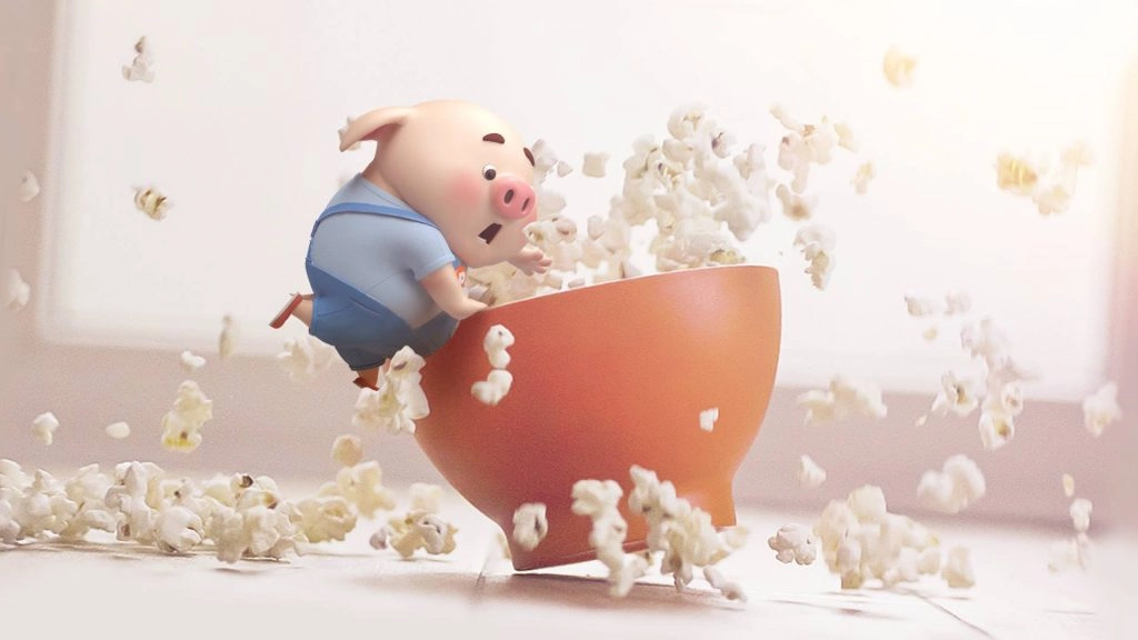 Hình nền heo mập sinh động vui nhộn bắt mắt