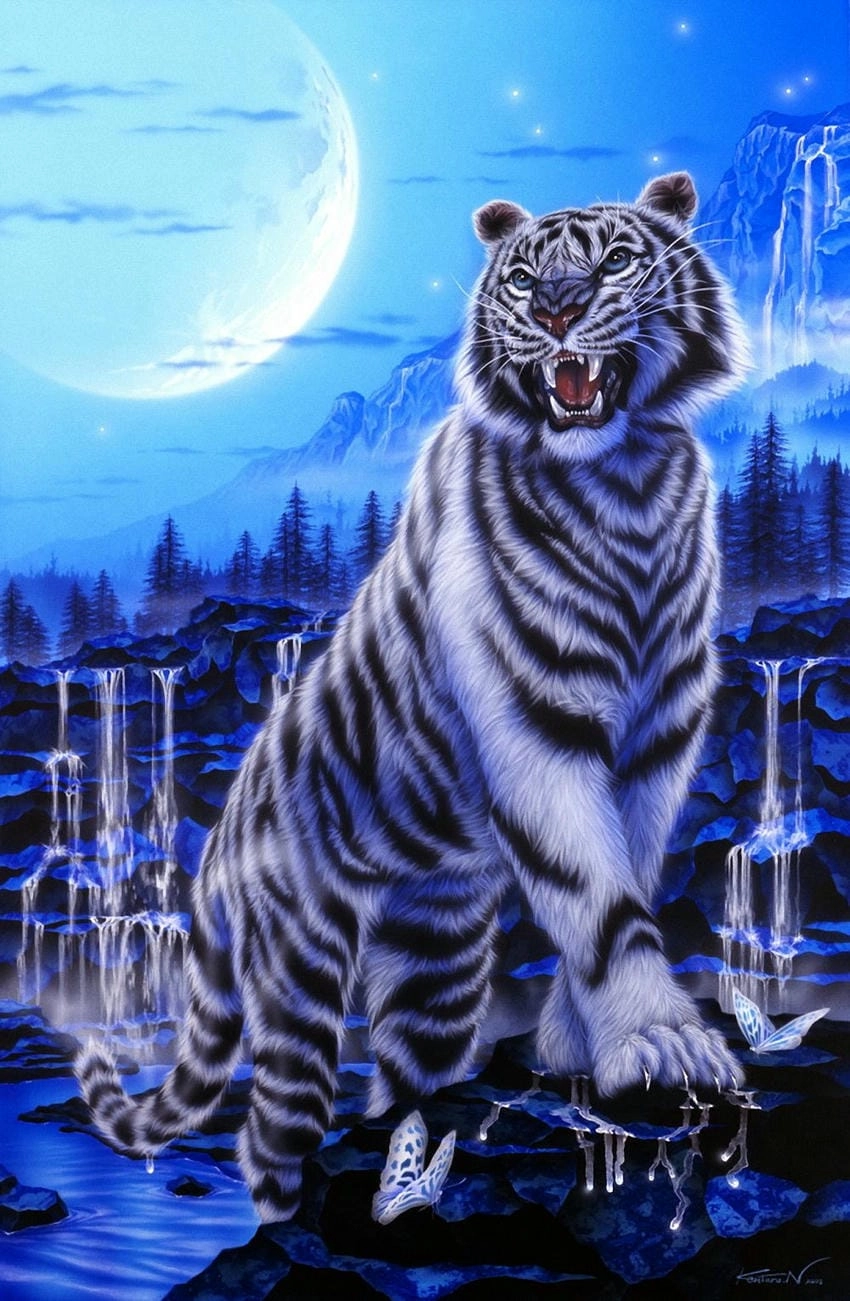 Hình nền con hổ sắc sảo trong từng chi tiết