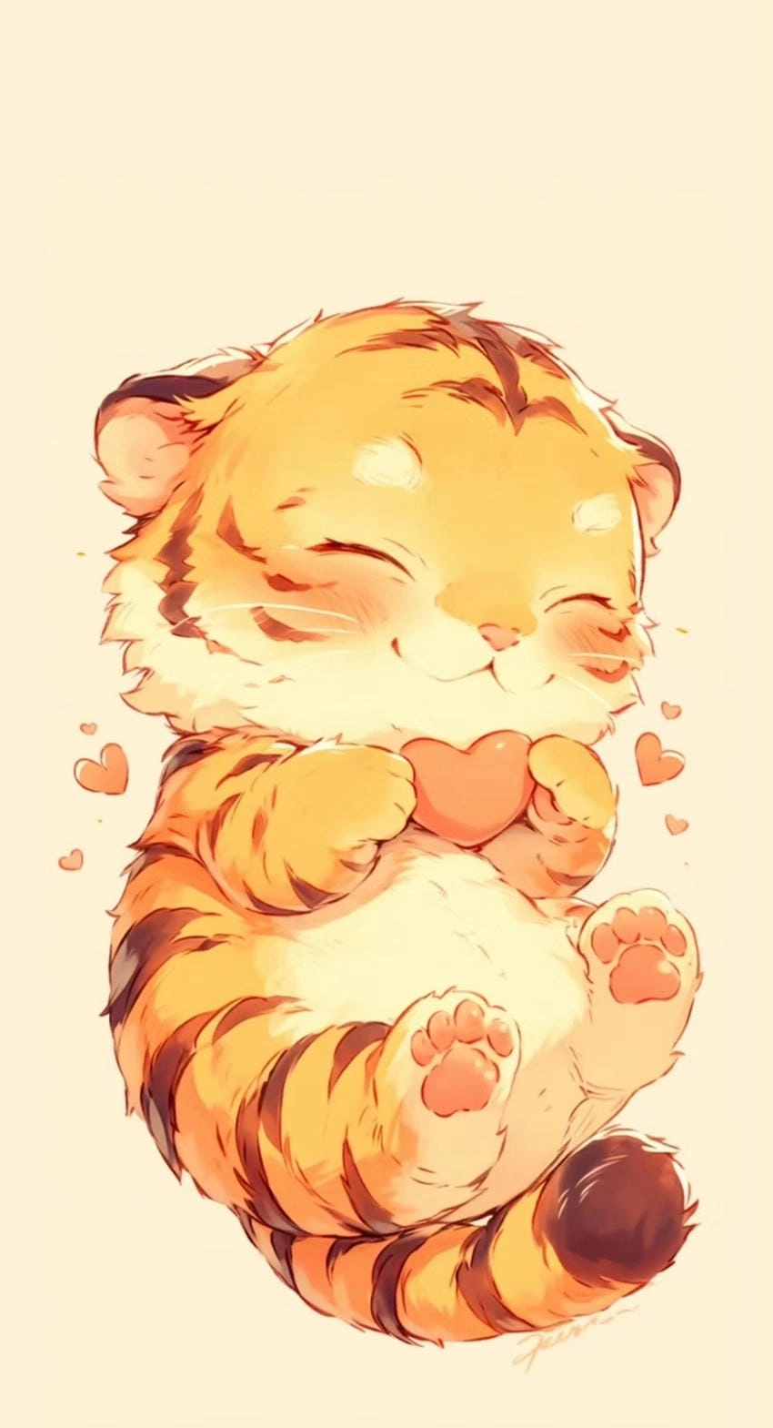 Hình nền điện thoại hổ cute dễ thương phá cách