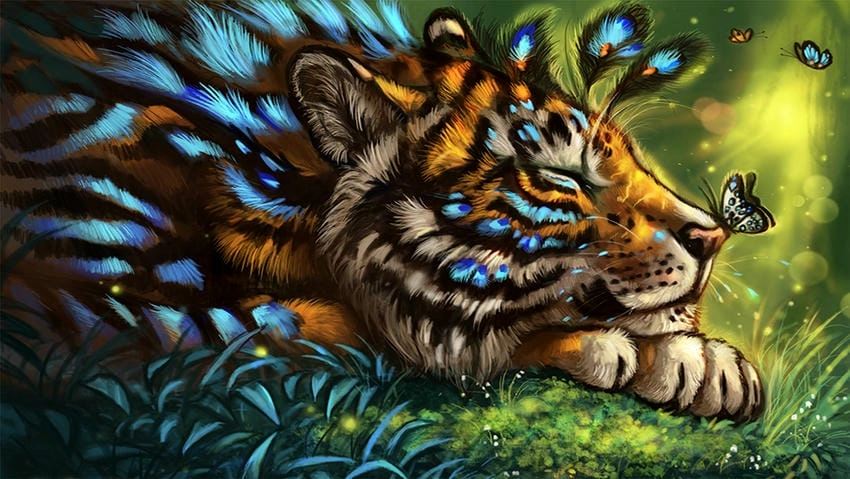 Hình nền con hổ ngầu đậm chất lãnh đạo