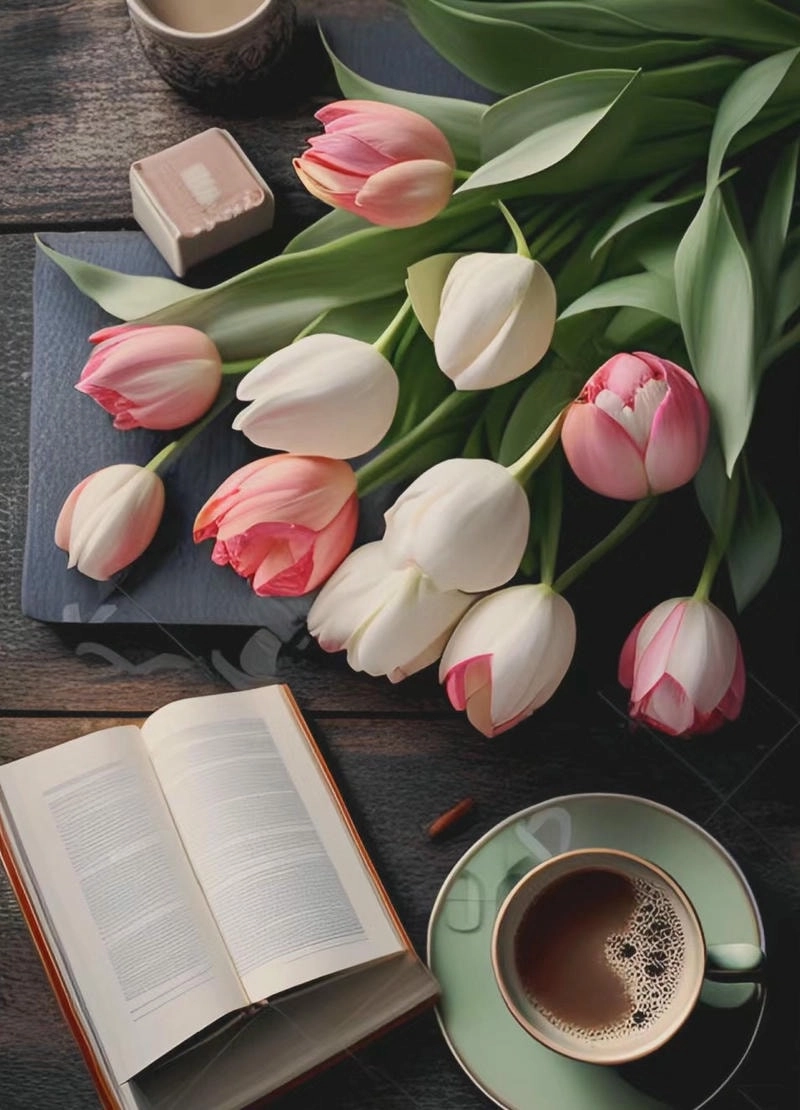 Hình nền điện thoại hoa tulip trắng thuần