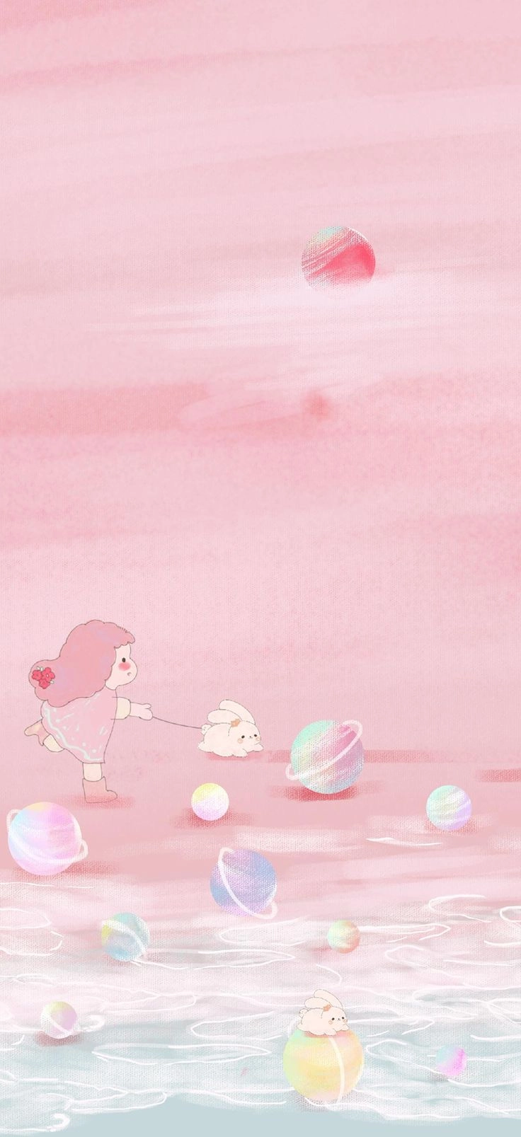 Hình nền điện thoại màu hồng trẻ trung đầy sức sống