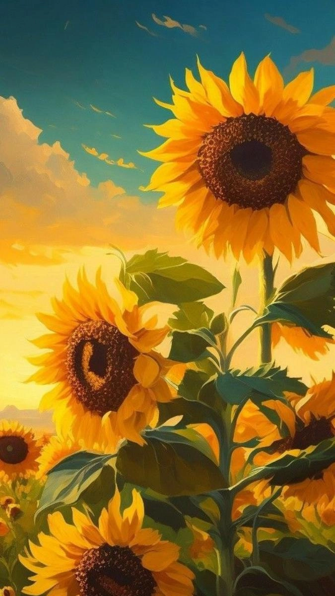 Hoa hướng dương hình nền điện thoại ấn tượng