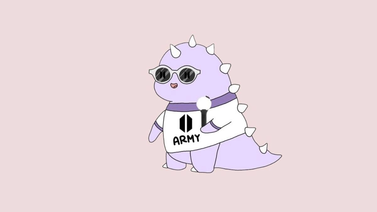 Hình nền con khủng long nhỏ nhắn dễ mến