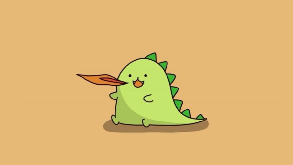 Hình nền dễ thương khủng long ngọt ngào