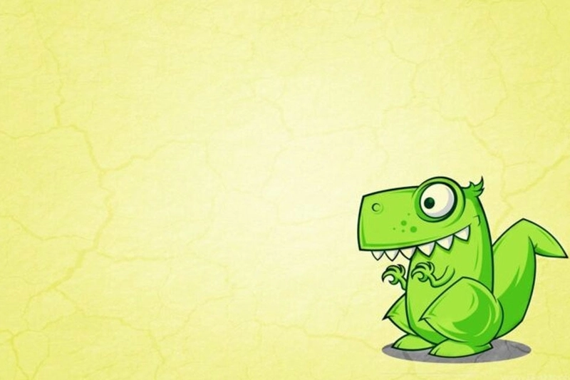 Hình nền khủng long xanh cute mộng mơ đáng yêu
