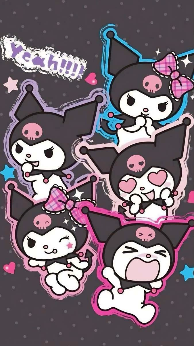 Hình nền điện thoại Kuromi và Cinnamoroll