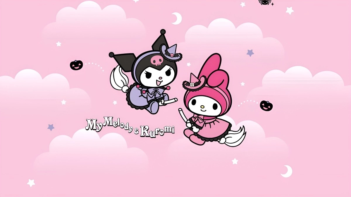 Hình nền Kuromi cute màu tím xinh