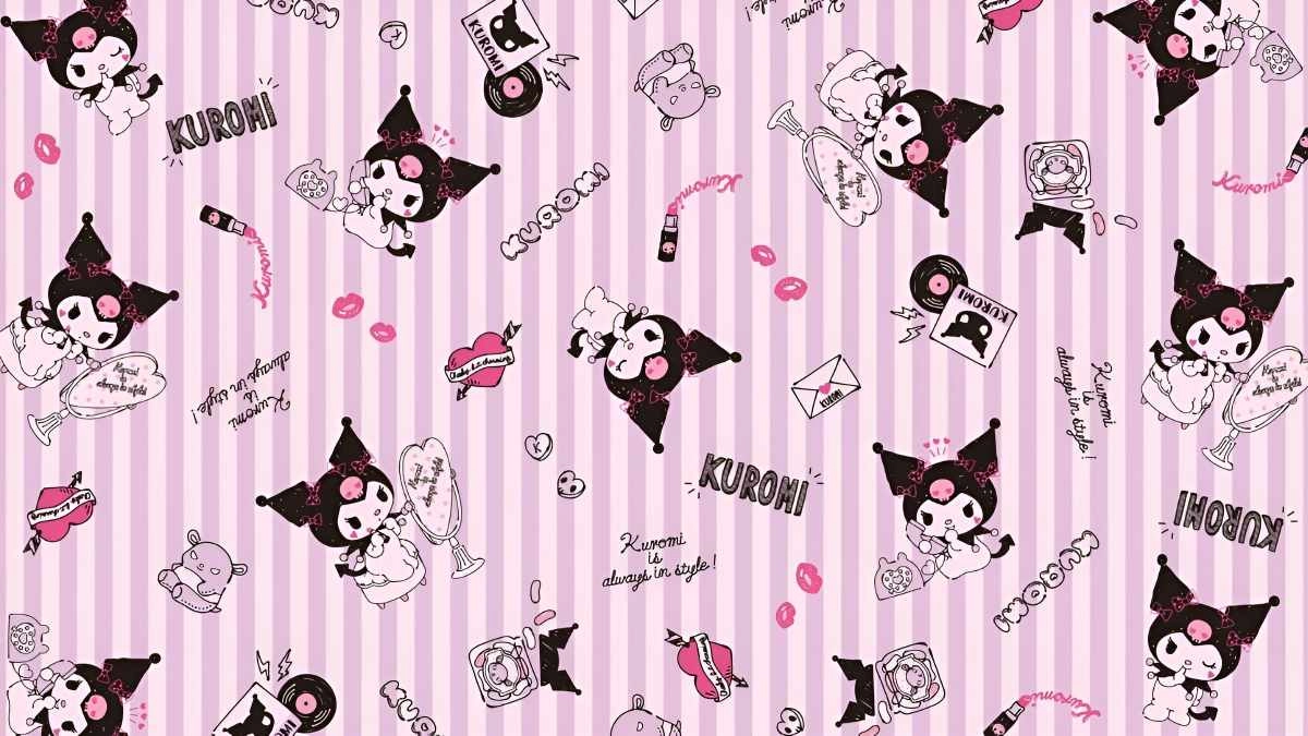 Hình nền Kuromi chibi vui nhộn