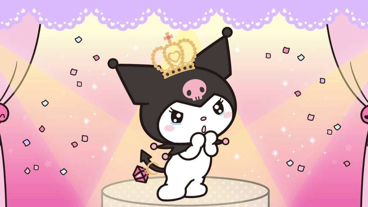 Hình nền Kuromi cute anime rực rỡ