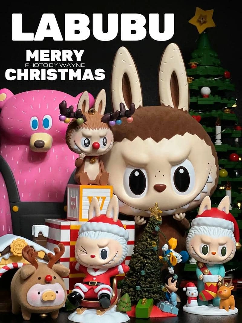 Hình nền Labubu cute màu hồng dễ thương