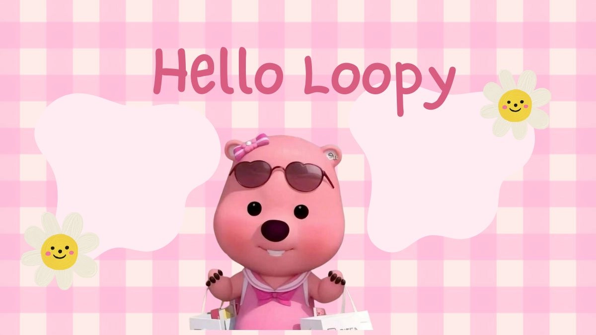 Hình nền Loopy cute cho máy tính đầy màu sắc