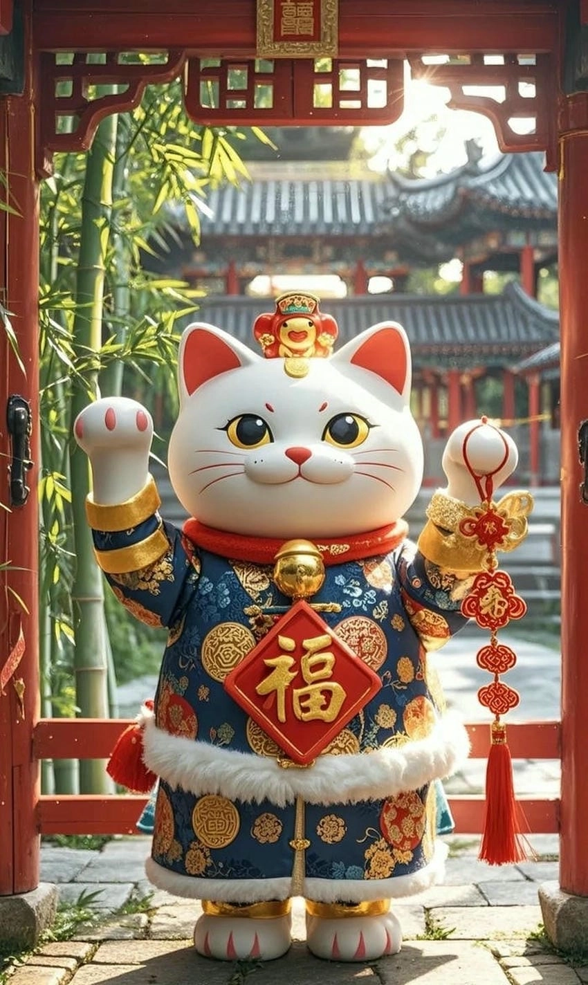 Hình nền mèo thần tài chất lừ không đụng hàng