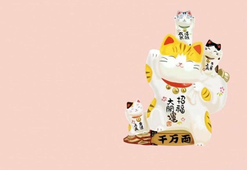 Hình nền mèo thần tài ngầu cực kỳ cá tính