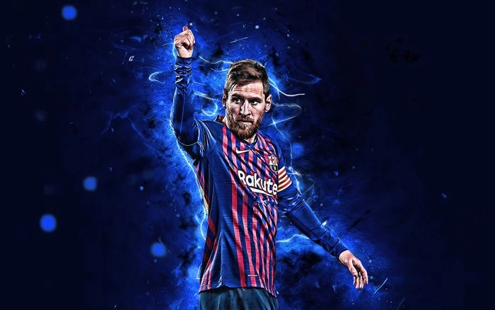 Hình nền Messi nâng cúp vinh quang chói lọi