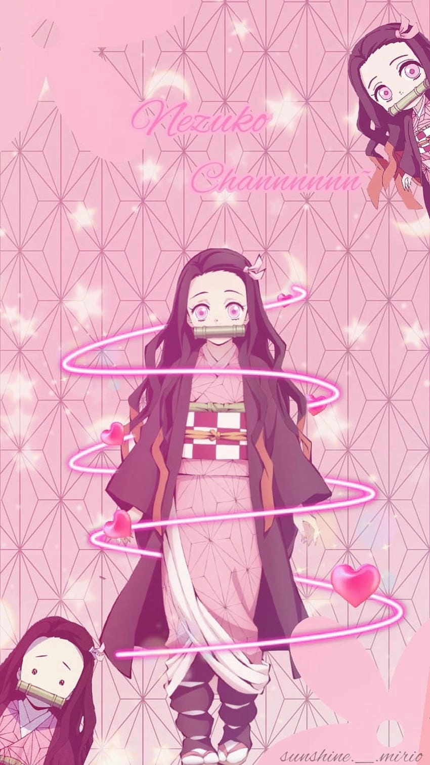 Ảnh Nezuko ngầu với ánh mắt kiên cường