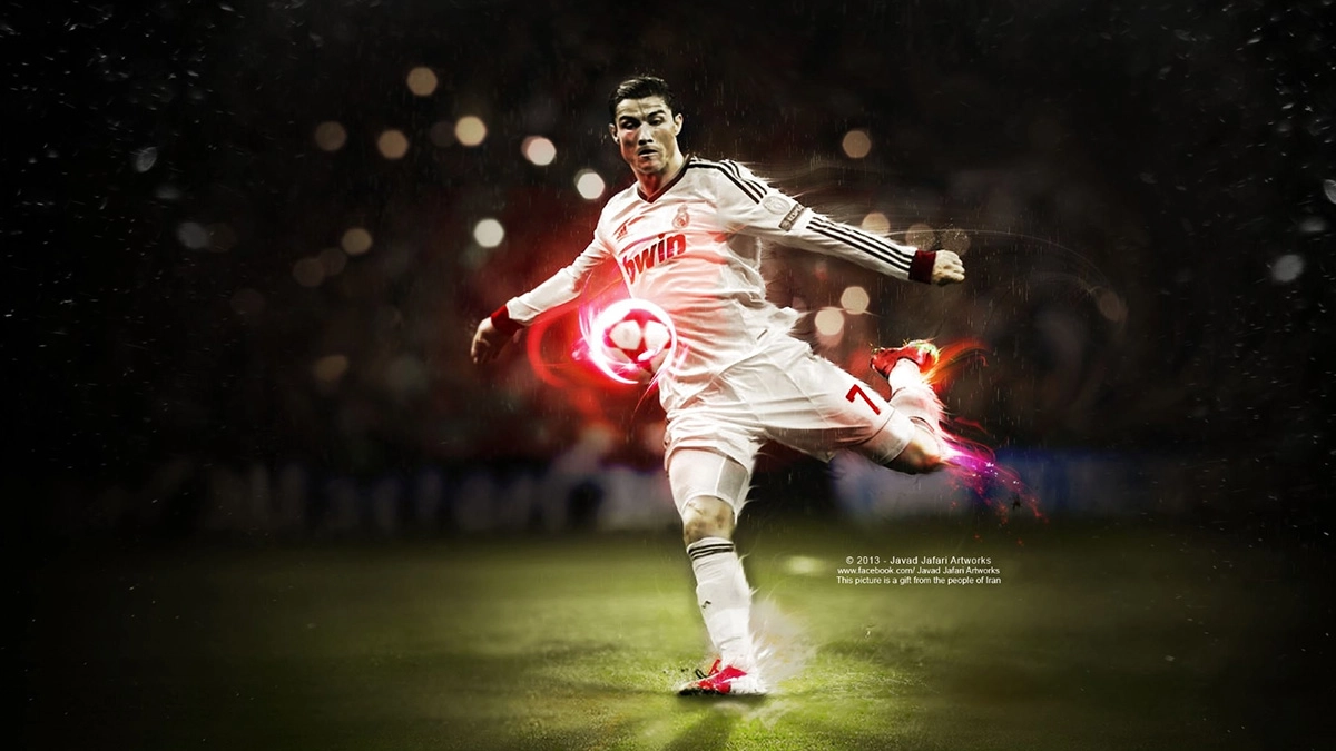 Ronaldo ảnh nền đậm chất siêu sao bóng đá