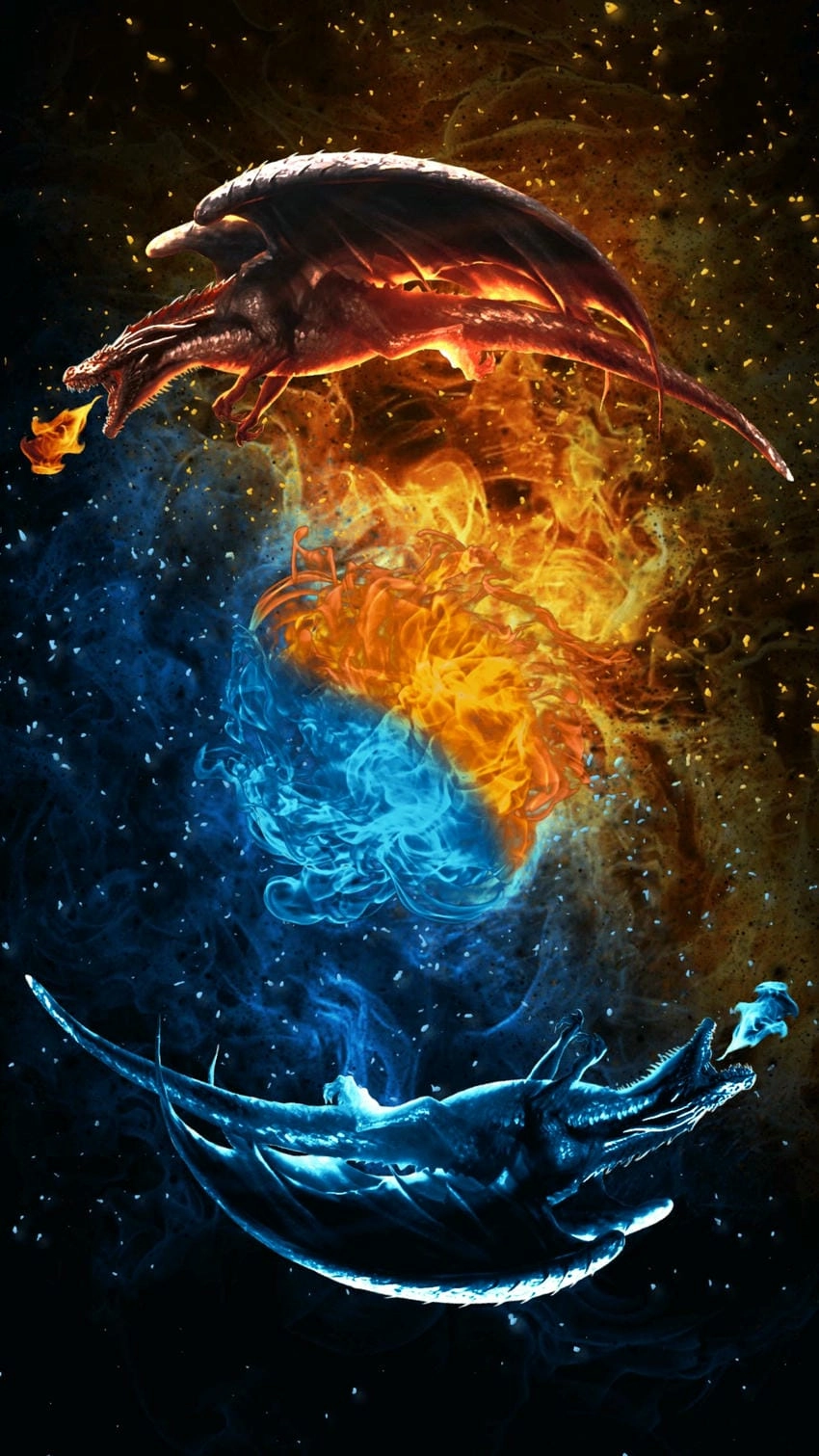 Hình nền đẹp 3d rồng lấp lánh đầy sức mạnh