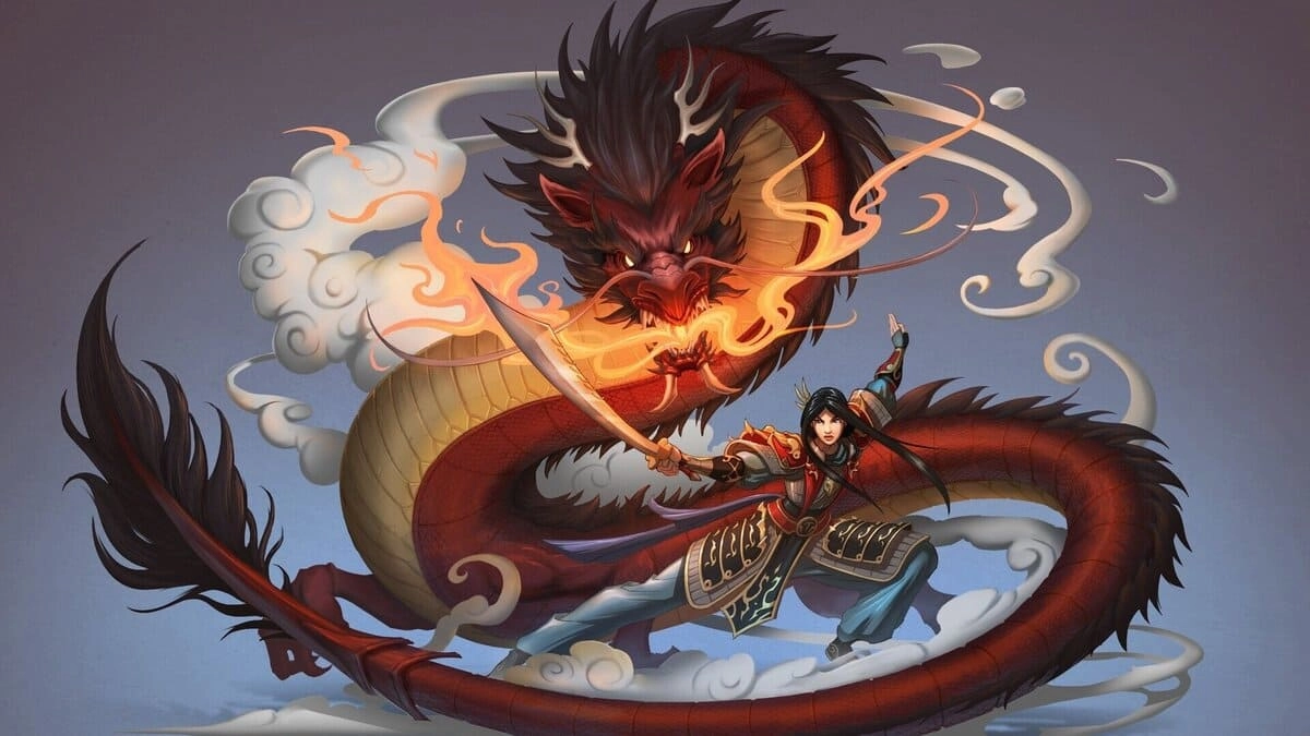 Hình nền rồng lôi cuốn mọi ánh nhìn mạnh mẽ