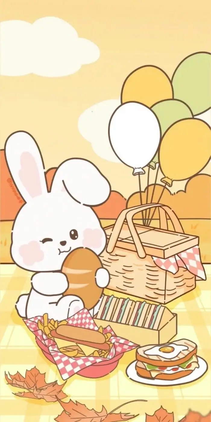 Hình nền thỏ trắng tinh khiết dễ thương nổi bật