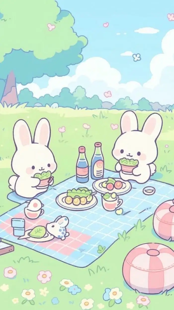 Hình nền thỏ Cony dễ thương cùng phong cách Line Friends