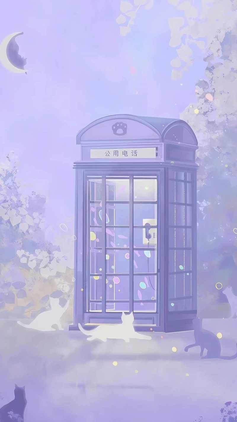 Hình nền điện thoại cute màu tím dễ thương lung linh