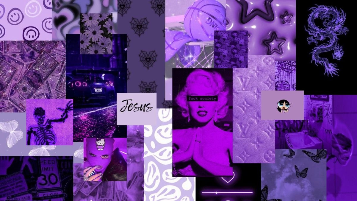 Hình nền màu tím nổi bật với vẻ dịu êm