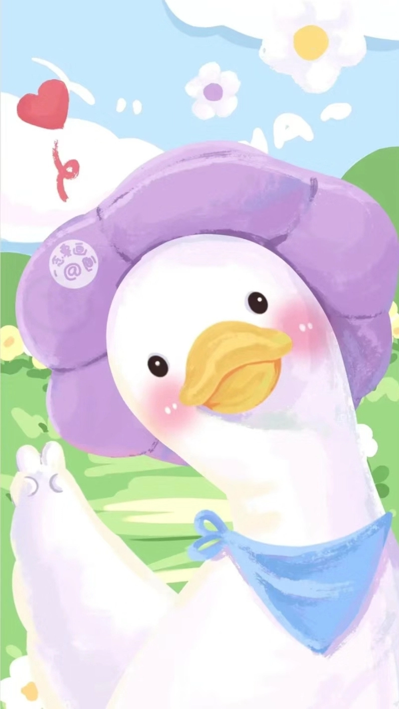 Hình nền điện thoại vịt cute khiến màn hình thêm sống động