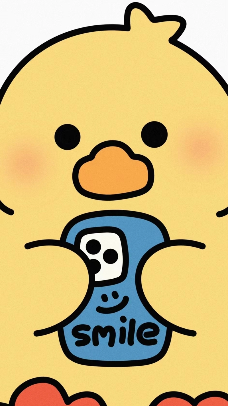 Hình nền con vịt vàng ngọt ngào làm tan chảy trái tim