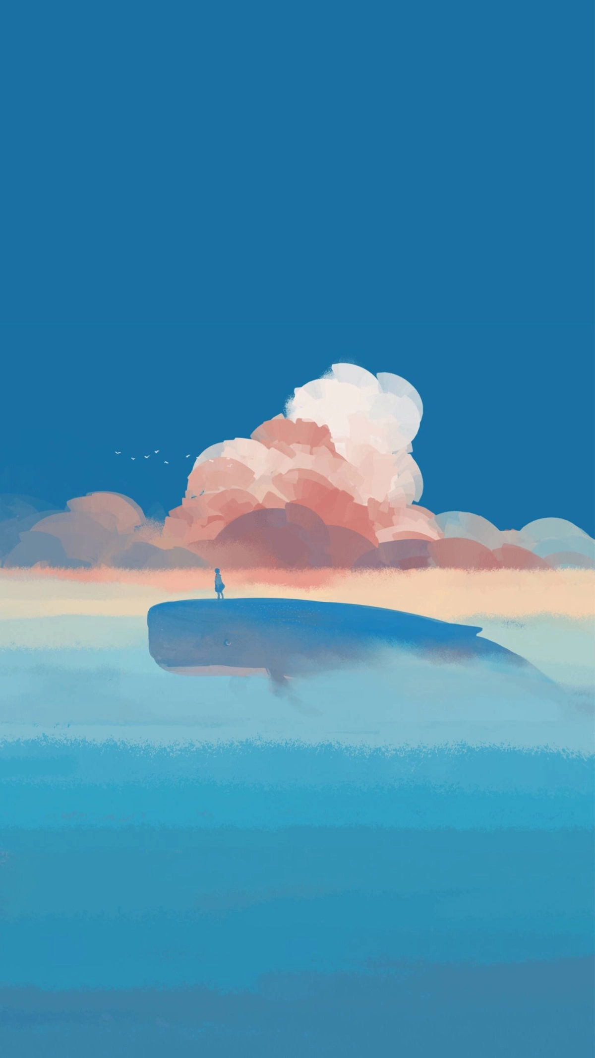 Hình nền màu xanh dương cute cực kỳ đáng yêu