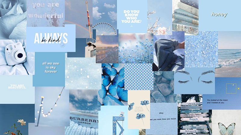 Hình nền màu xanh trắng thanh lịch và tinh tế